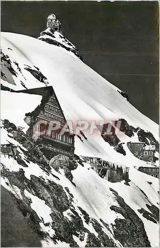 Moderne Karte Jungfraujoch (3 454 m) Berghaus und Sphinx Pavillon