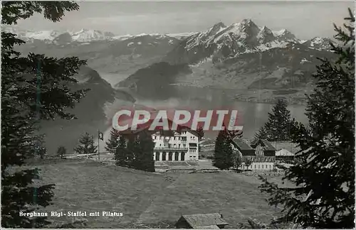 Moderne Karte Berghaus Rigi Statiet mit Pilatus