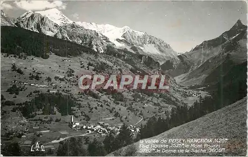 Cartes postales moderne La Vallee de Peisey Nancroix 1425 mL'aig Rousse 2525 m Le Mont Pourri