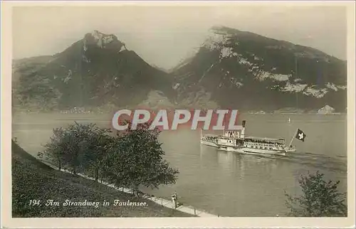 Cartes postales moderne Am Strandweg in Faulensee Bateau