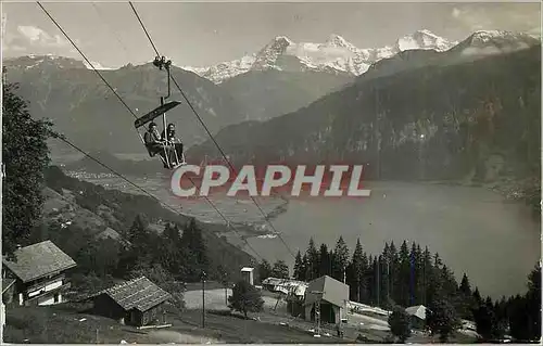 Moderne Karte Elger Monch Jungfrau Thunersee Sportbahn Beatenberg Niederhorn Teleferique