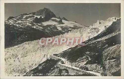 Cartes postales moderne Route de la Furka Furkastrasse and Rhonegletscher