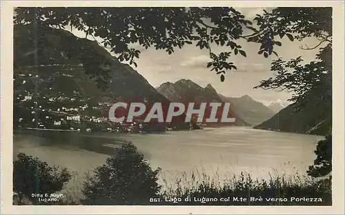 Cartes postales moderne Lago di Lugano col Mte Bre Verso Porlezza