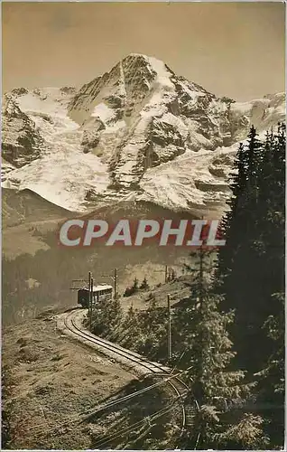 Cartes postales moderne Lauterbrunnen Murrenbahn mit Monch Funiculaire Train