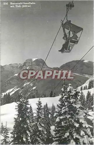 Cartes postales moderne Braunwald Sesselbahn mit Todi (3623 m)