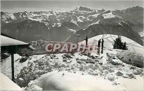 Moderne Karte Braunwald Bergrestaurant Gumen