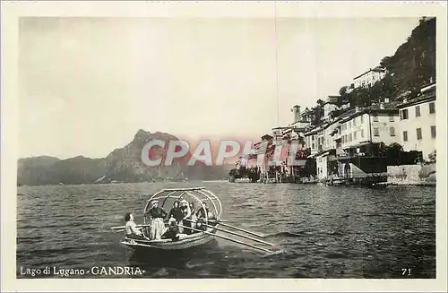 Cartes postales moderne Lago di Lugano Gandria Bateau