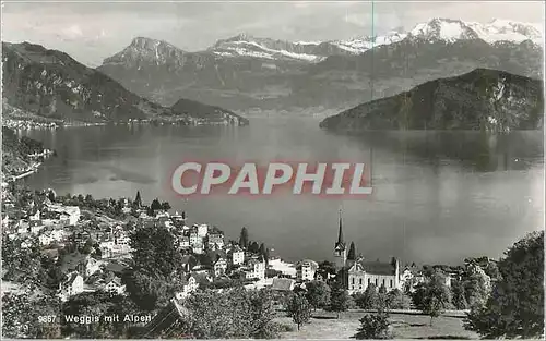 Cartes postales moderne Weggis mit Alpen