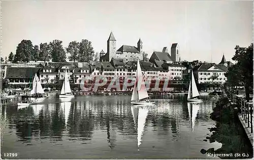 Cartes postales moderne Rapperswil (St G) Bateaux