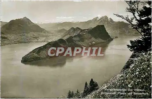 Cartes postales moderne Vierwaldstattersee (bei Vitznau) Burgenstock Pilatus und Stanserhorn