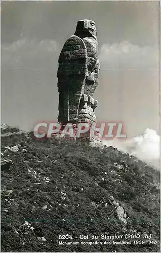 Cartes postales moderne Col du Simplon (2010 m) Monument Occupation des Frontieres 1939 1945