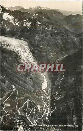 Cartes postales moderne Grimsel und Furkastrasse Swissair Rhoknegletscher