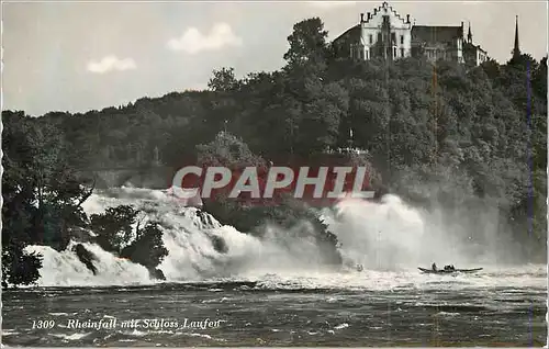 Cartes postales moderne Rheinfall mit Schloss Laufen Hotel Rest Schlosschen Worth A H Widmer