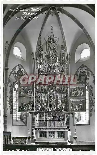 Cartes postales moderne Munster (Wallis) Hochaltar der Pfarrkirche