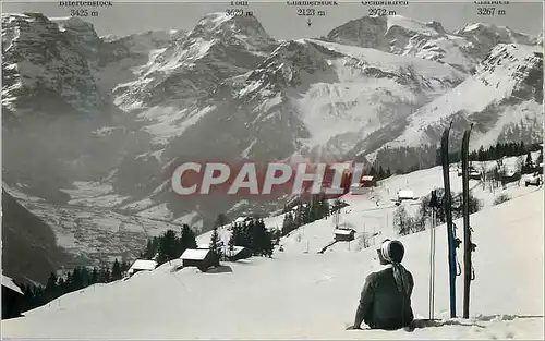 Cartes postales moderne Braunwald (Schweiz) Blick vom Rubschen auf Todikette