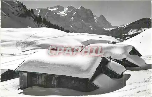 Moderne Karte Hasliberg Magisalp mit Wetterhorngruppe u Eiger