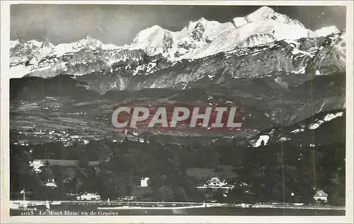 Cartes postales moderne Le Mont Blanc vu de Geneve