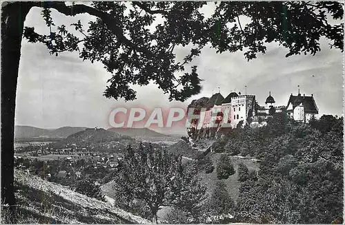 Cartes postales moderne Lenzburg Schloss gegen d Staufberg