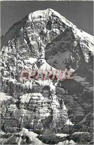 Cartes postales moderne Eiger Nordwand Winter Erstbesteigung 6 12 Marz 1961 durch Anton Kinshofer