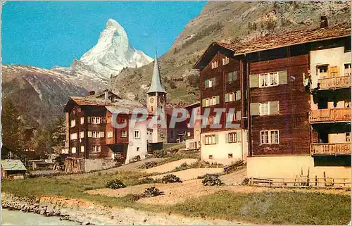 Moderne Karte Zermatt et le Cervin