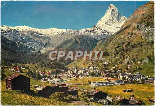 Cartes postales moderne Zermatt mit Matterhorn 4477 m