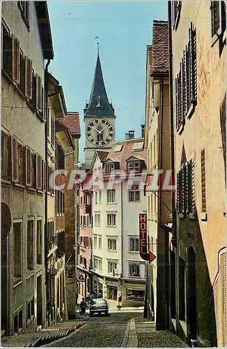 Cartes postales moderne Zurich Altstadt Pfalzgasse St Peter Hotel