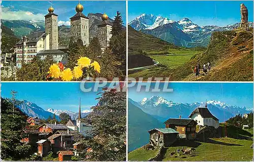 Cartes postales moderne Brig Stockalperpalast Simplonpass (2008 m) Blatten Bettmeralp