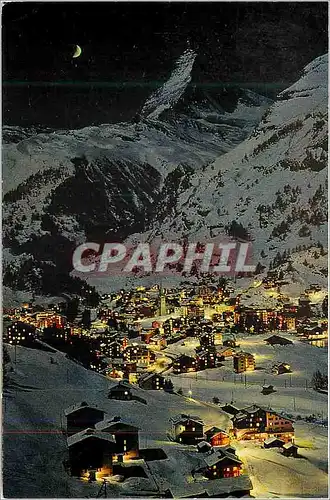 Cartes postales moderne Zermatt bei Nacht