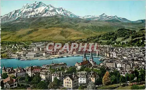 Cartes postales moderne Luzern und Pilatus (3132 m)