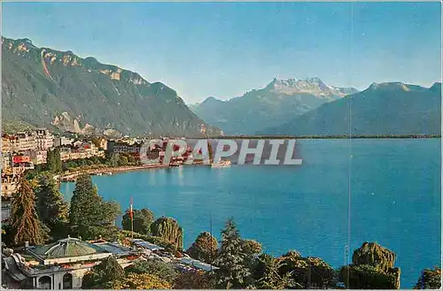 Cartes postales moderne Montreux Les Jardins et les Dents du Midi
