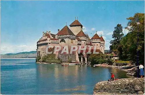 Cartes postales moderne Lac Leman Chateau de Chillon (Suisse)