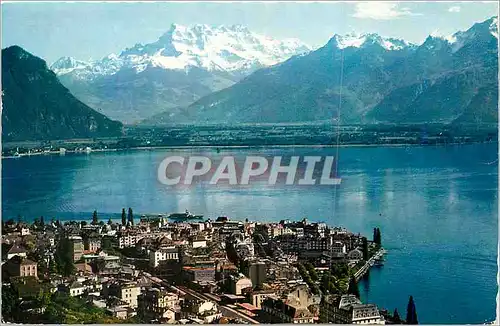 Cartes postales moderne Montreux Vue Generale et les Dents du Midi