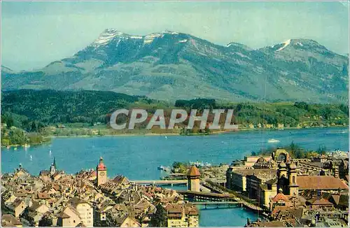 Cartes postales moderne Lucerne et le Righi vue du Gutsch