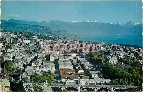 Cartes postales moderne Lausanne Ouchy Vue Generale aerienne