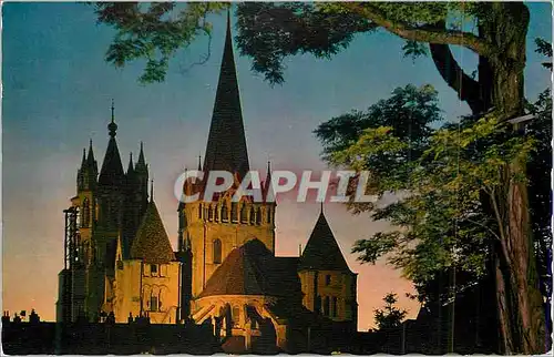 Cartes postales moderne Lausanne La Cathedrale Illuminee