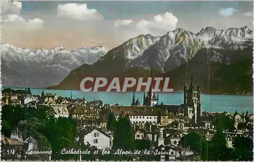 Cartes postales moderne Lausanne Vue Generale et les Alpes de la Savoie