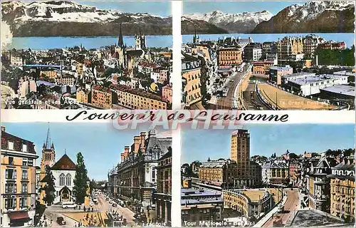 Moderne Karte Souvenir de Lausanne