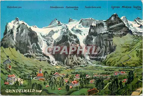 Cartes postales moderne Grindelwald 1037 m