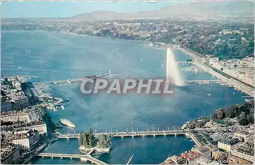 Cartes postales moderne Geneve Vue aerienne de la Rade