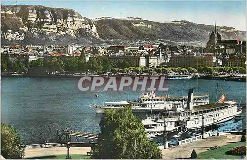 Cartes postales moderne Geneve La Rade et le Saleve Bateaux