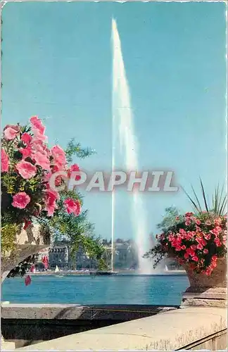 Cartes postales moderne Geneve Le Jet d'Eau (130 m)