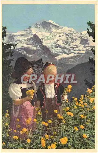 Cartes postales moderne Berner Trecht Folklore Enfants