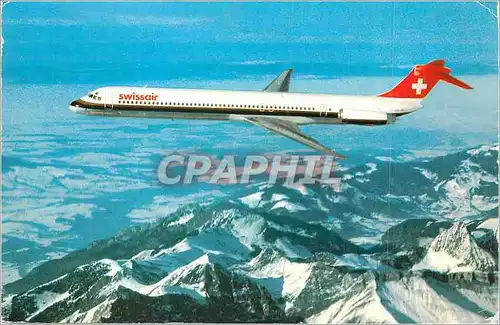 Moderne Karte Swissair McDonnell Douglas MD Acion