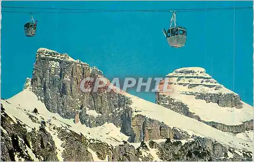 Cartes postales moderne Leysin Teleferique de la Berneuse et les Tours d'Ai