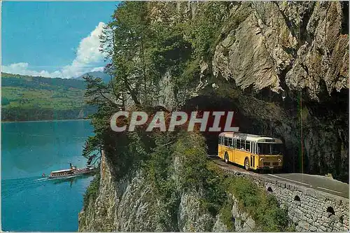 Cartes postales moderne Am Thunersee Bateau Autobus