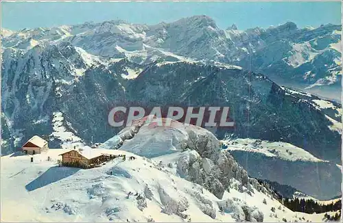 Moderne Karte La Berneuse S Leysin (alt 2048 m) Panorama sur les Muverans