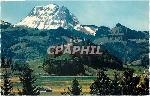 Cartes postales moderne Gruyeres Chateau et Moleson
