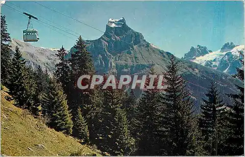 Cartes postales moderne Luftseilbahn Engelgerg Brunni mit Hahnen Teleferique