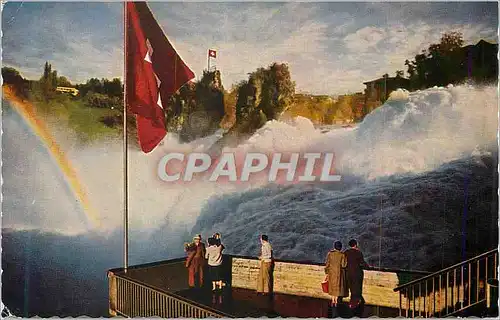Cartes postales moderne Rheinfall (Schweiz) vom Fischetz aus