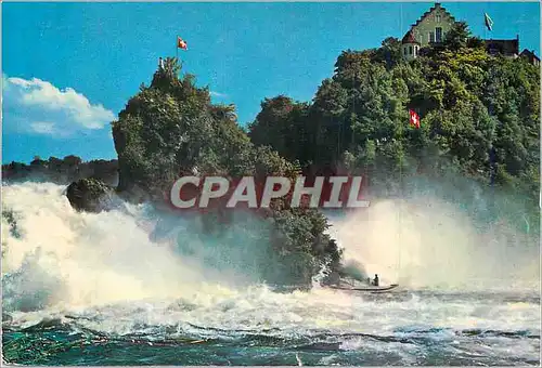 Cartes postales moderne Rheinfall mit Schloss Laufen
